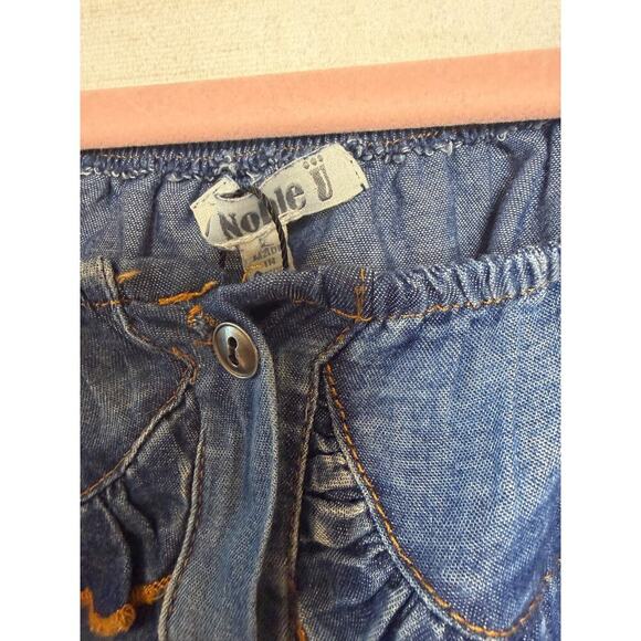 Noble U Denim Off the Shoulder Cowgirl Country Top Size LG - Picture 5 of 8